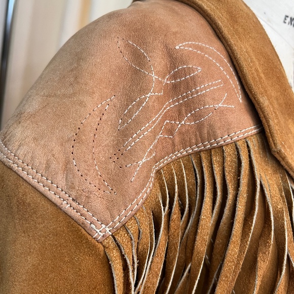 Vintage Moose Lake Lodge Suede Leather Jacket - Women's Small - Picture 5 of 8